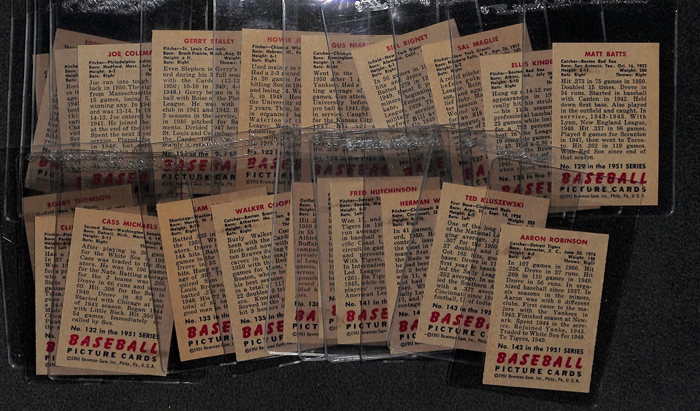 Lot Of 23 1951 Bowman Baseball Cards w. Kluszewski